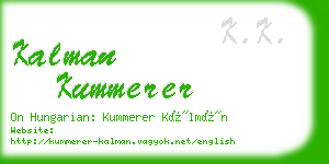 kalman kummerer business card